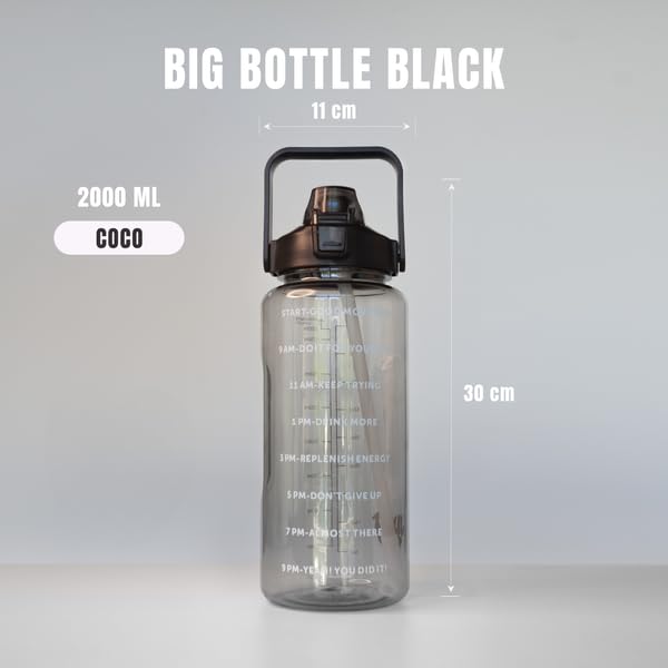 Image of LAZYwindow 2L Motivational Water Bottle Set of 3 | BPA-free plastic is designed for safe everyday beverage use.