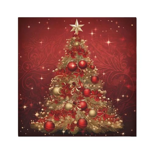 Servilletas de tela navideñas multicolor pack 6 miniatura 1