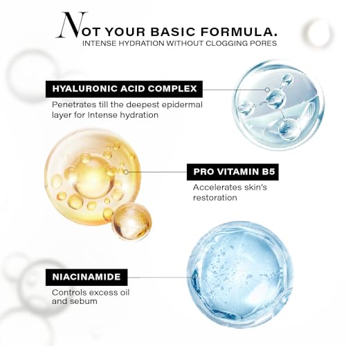 Image of Novology Acne Light Moisturizing Gel with Hyaluronic Acid, Glycerin, Pro-Vitamin B5 & Niacinamide | For Oily, Acne Prone Skin| Non-Sticky Hydration for upto 100 hours | 50 g