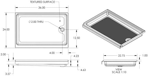 Shower PAN 24 X 36 White