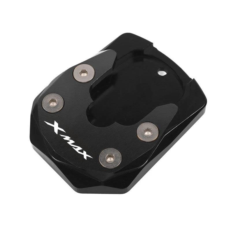 Plaque de protection CNC pour béquille Xmax 125/300, finition noire haut de gamme
