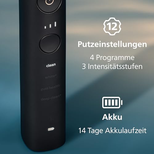 Philips Sonicare DiamondClean 9000 elektrische Zahnbürste, Doppelpack, Schallzahnbürste inklusive...