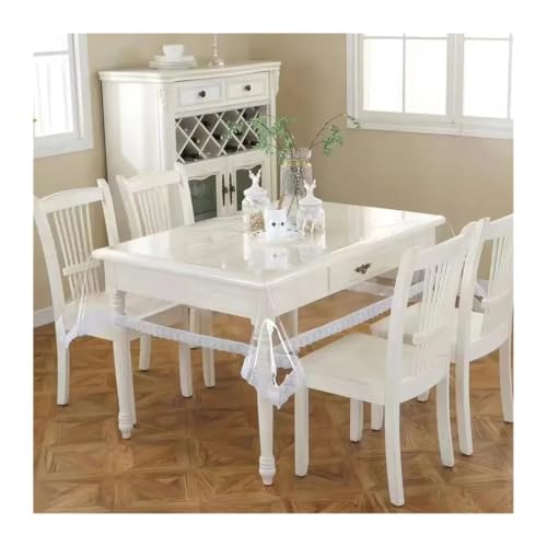 Nappe transparente plastique 140x140 cm imperméable pour table - 4