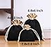 4.8x6 Inch black 30 pcs Drawstring Velvet Gift Bags with Gold edge Pouches for Small Gift jewelry Pouches Wedding Favors Candy Bags dice bags (4.8x6 Inch black)