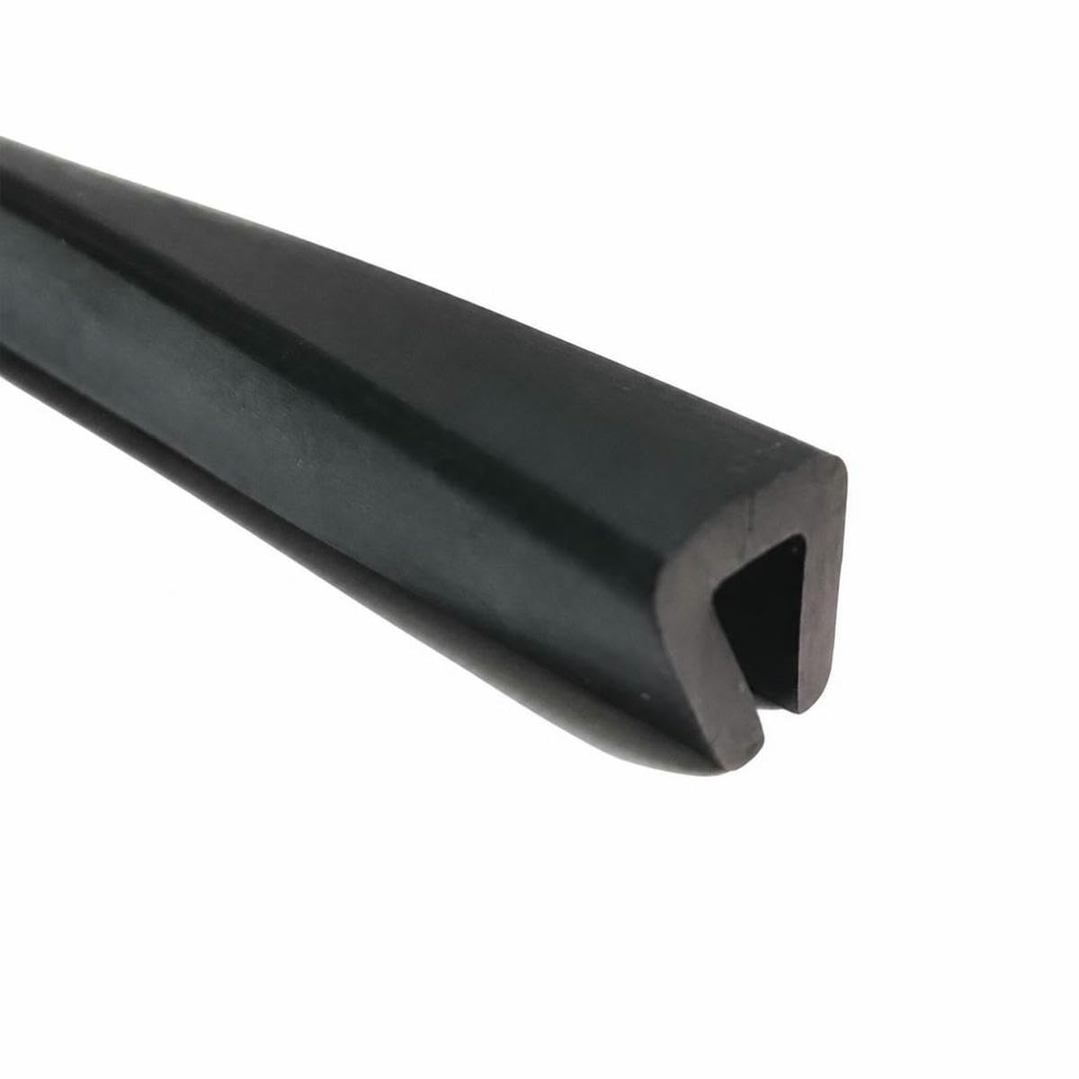 Striscia di gomma a U per la protezione dei bordi di pannelli in vetro, metallo e legno, per armadietti con fondo piatto, 6 mm - 2 U - 10 metri