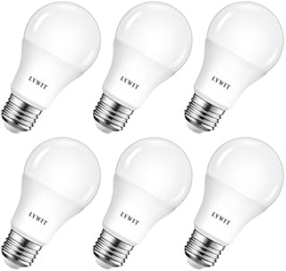 LVWIT Daylight 8W E27 LED Edison Bulb 60W Equivalent, E27 Screw Bulb Cool White, Energy Saving Light Bulbs ,6500K ,806LM ,Non-Dimmable( 6 Pack)