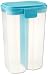 Tall Food Storage Containers With Locking Lids and Two Compartments, Removable Divider Can Change Canister Size, 2-Pack