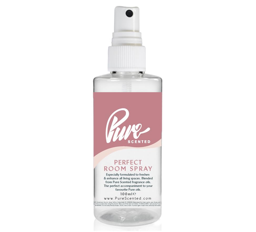 "Pure Scented 100ml Room & Fabric Sprays Suitable For Home, Car, Caravan, Work, Gym Bags, Odour Eliminators (1 x 100ml, Perfect)"