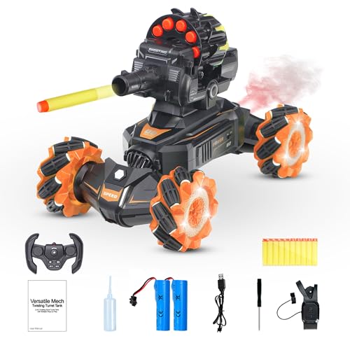 BOKSIYUR Rc Car Shoot SoftBullet,Fits for Nerf, Remote Control Hand Gesture Stunt Drift Truck...