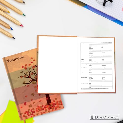Image of Hard Bound Notebook for Girls & Women | A5 Ruled Journal | 192 Pages | 80 GSM Premium Paper | Designer Laminated Cover | Ribbon Bookmark | Notebook for School, College, Office, Journaling & Note Taking (DM4018)