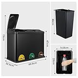 Zoom IMG-2 pattumiera differenziata 3 scomparti 3x15 Zoom IMG-2 pattumiera differenziata 3 scomparti 3x15