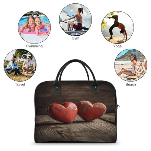 Bolso para portátil con patrón de corazón y correa ajustable miniatura 4