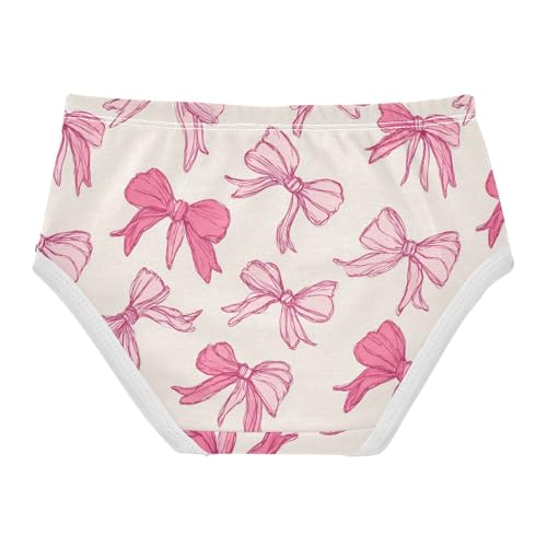 Wusikd Pink Bows (5) Girls' Underwear Cotton Girls Briefs Soft Toddler Underwear 2T2