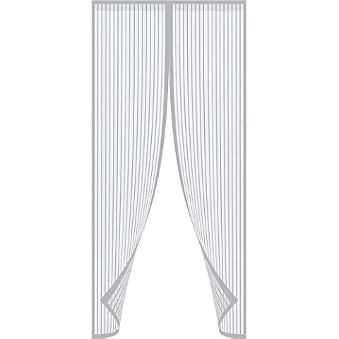 ARVO Fly Screens for Doors, Magnetic Fly Screen Door, Magnetic Door Curtains Fly Screen, Screen Mesh Curtain Fits Door Up to 90 cm x 210 cm / 35.4" x 82.6"(White) Cover