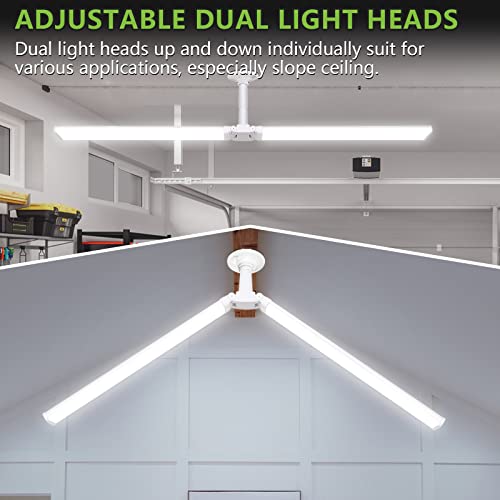 4 Pack 4Ft Led Shop Light, Deformable Led Shop Light, E26 Base Easy Installstion Shop Lights Fixture, 6000Lm, 50W [250W Equivalent], 5000K Daylight Shop Lights For Garages, Workshops, Basements, Etl #TOP3