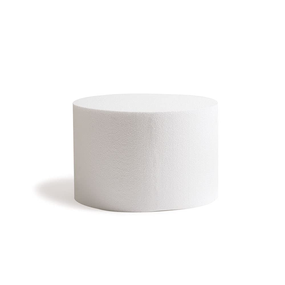 Decora Polystyrene Disk Shape Dummy Cake for Decoration, Off-White, 30 x 20 cm