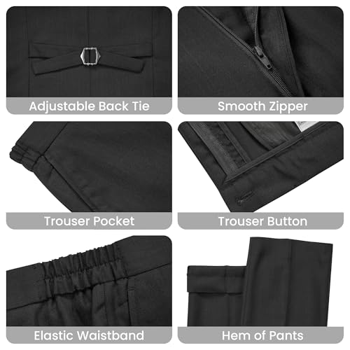 Women's 3 Pieces Suit Lady's 2 Buttons Business Casual Office Outfits Slim Fit Blazer Jacket Vest Pants Set3