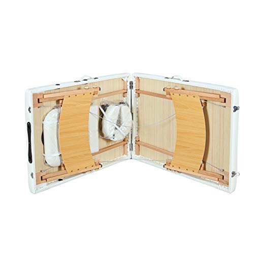 Amazoncommercial Portable Folding Massage Table With Carrying Case, 84'', Cream #TOP4