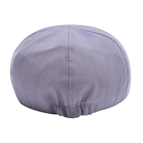 Image of ZLYC Men Cotton Flat Cap Summer Scally Ivy Gatsby Newsboy Beret Driver Cabbie Hunting Hat