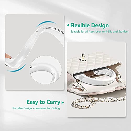 Draagbare opknoping handsfree Personal Fan Cooling Neckband Fan, oplaadbare wearable nekventilator Bladeless Lazy… - Image 4