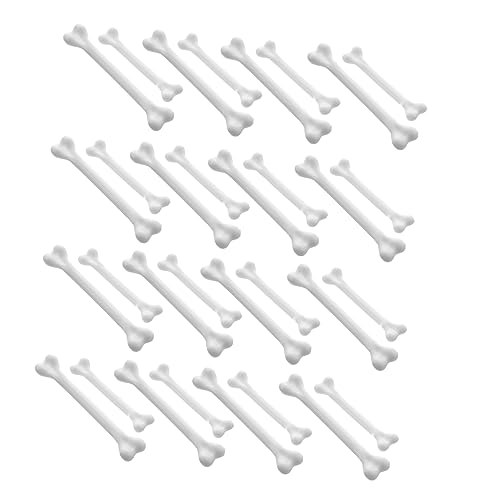 Unomor 50Pcs Halloween Bone Shaped Mixing Sticks Wine Stirring Rods for Home Ergonomic Design for Easy Use for Cocktails Juices Beverages