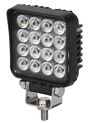 Ryme Automotive Foco de Trabajo LED con Interruptor Encendido · 16W - 1500 Lúmenes - ON/OFF · 10-30V · IP67 · Faro LED adicional Camión, Coche 4x4, Tractor