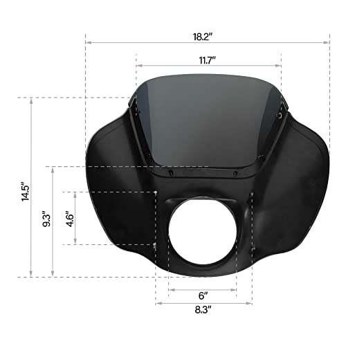 Image of Green-L Front Headlight Fairing w /Windshield and Bracket Mount Kit Fit for Harley 2020-2024 Softail Standard 2021-2025 Street Bob
