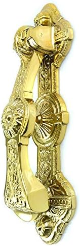 Victoria Antique Designer Sunflower/Neptune Door Knocker Polished Brass