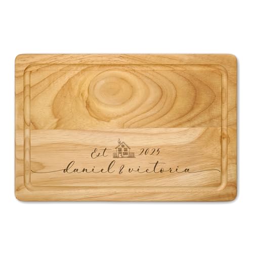 Personalised New Home 1 Engraved Small Wooden Chopping Board Cheese Board Serving Board Cutting Novelty Gift Birthday Christmas Housewarming Wedding