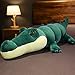 LEIhhdy 80cm-120cm Kuscheltier Alligator Plüschtier Krokodilpuppen Kawaii Ceative Kissen für Kinder Mädchen Geburtstag Weihnachtsgeschenke-80cm,Armeegrün