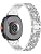 Bransoletka damska do zegarka Samsung Galaxy Watch 8 40 mm, 44 mm, z diamentami, metalowa bransoletka ze stali nierdzewnej, do zegarka Samsung Galaxy Watch 8 Classic 46 mm, srebrna