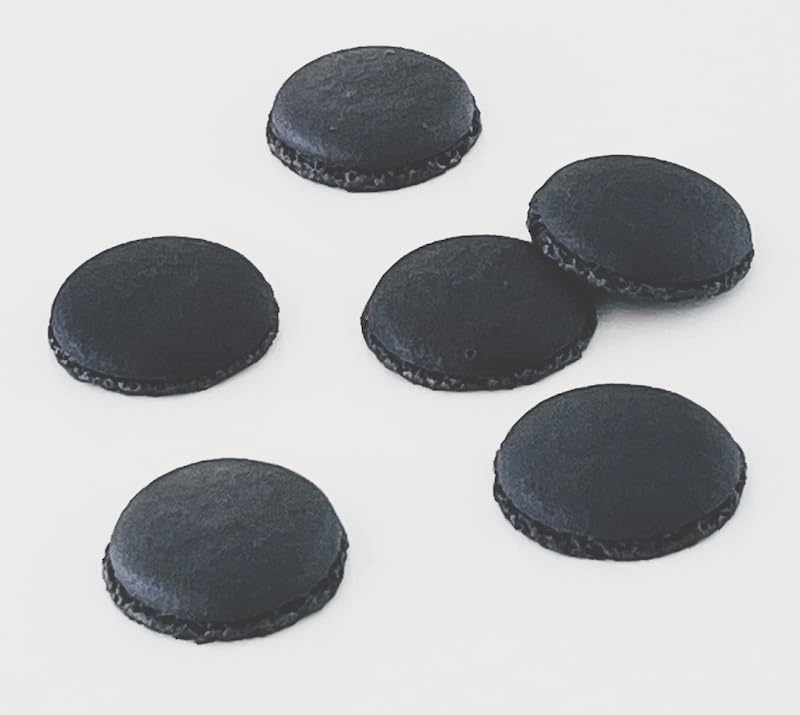 480 Stk. Macaron Halbschalen schwarz - Karton/fertig gebacken