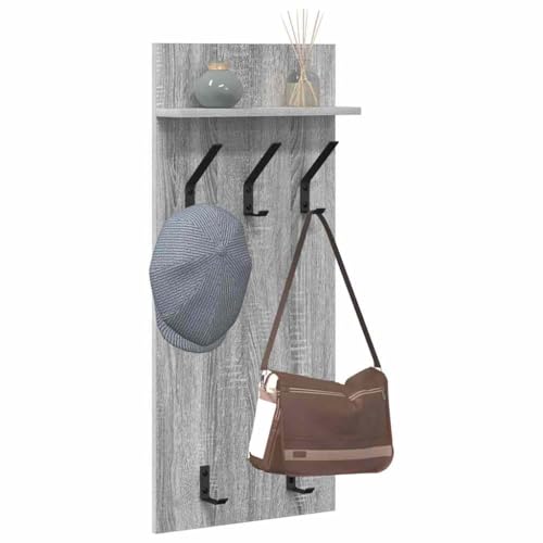 Table de chevet murale étagère suspendue grise meuble de rangement 40cm - 4