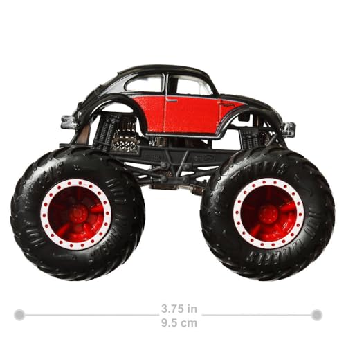 Image of Hot Wheels Monster Trucks 4-Pack, Set of 4 1:64 Scale Toy Vehicles with Giant Wheels (Styles May Vary)