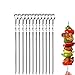 Pontedinvoy Spiedi Per Barbecue Acciaio Inox - 12 pezzi Spiedini Per Kebab,33.5cm,Riutilizzabili Accessori Per Barbecue,Spiedini Acciaio Per Barbecue,Regali per Barbecue Da Uomo