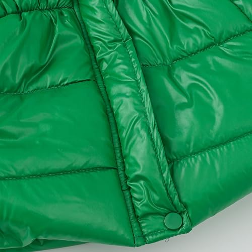Image of Teen Kids Leather Puffer Jackets Winter Waterproof Fleece Lined Down Coats Boys Girls Padded Warm Quilted Outwear