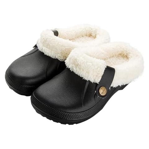 MUYOGRT Waterproof Faux Fur Slippers Cover