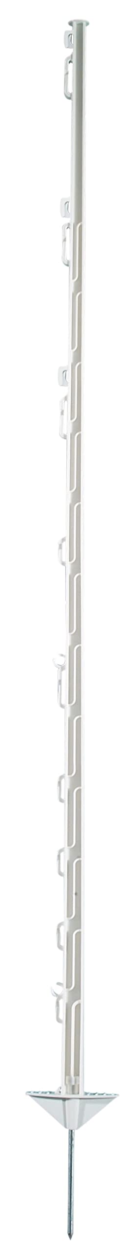Göbel Weidezaunpfahl PP Copo GF Kunststoffpfahl 150cm 9 Bandösen 5 Seilösen mit Stahlnagel 20 St.