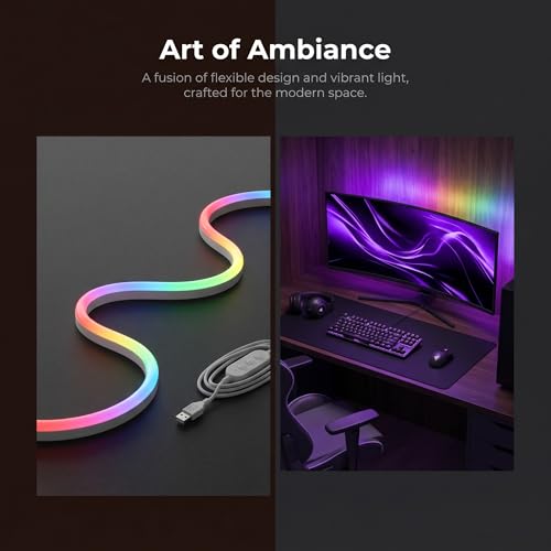 Tira de luces LED flexible de 1 metro RGB con control app miniatura 5