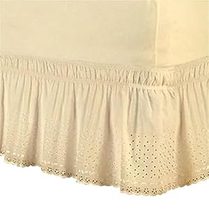 Frilled Valance Bed Rok Wrap Around Easy Fit Katoen Borduren Sprei Queen Ruffle Matrashoes 1,5 M/1,8 M/2 M…