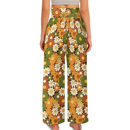 Wide Leg Pants Women High Waisted Causal Palazzo Pants Flowy Loose Summer Womens Trousers with Pockets4