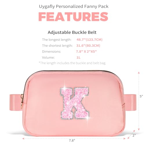 Image of Uygafly Gift for Teen Girls Kids Daughter Her - Birthday Gifts for 3 4 5 6 7 8 9 10 11 12 13 Year Old Girls,Fanny Pack Crossbody Bag Purse Belt Bag Cute Trendy Stuff | Peach,K