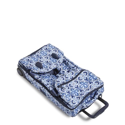 Vera Bradley Recycled Ripstop Foldable Rolling Duffle Bag, Raindrop Medallion4