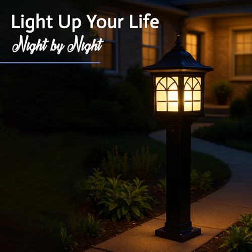 Image of GIGAWATTS 1266 30 Outdoor Garden Light - 101% Rust & Waterproof Die-Casting Aluminium Exterior Lamp for Garden, Boundary Street & Home Entrances (B22 Holder, Bulb Not Included, Black)