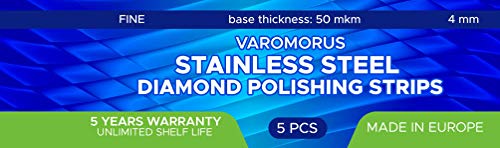 Varomorus Abrasive Stainless Steel Diamond Strips Set of 5PC (Fine)