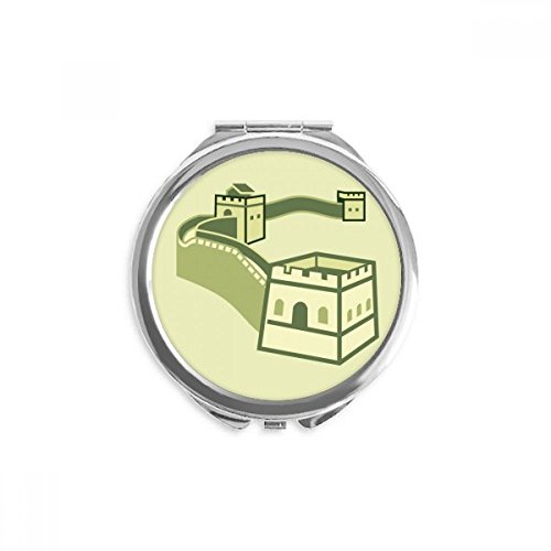 Miroir rond de la Grande Muraille de Chine, miroir de poche contre le maquillage imparfait