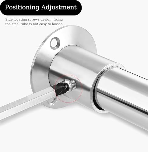 Riel de armario resistente de metal plata de alta densidad LWX 180cm 5