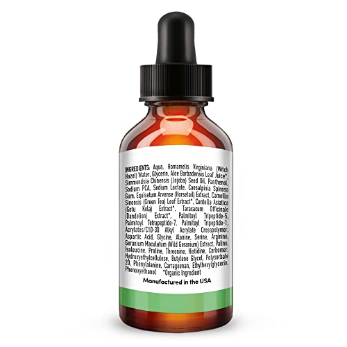 Truskin Peptide Serum For Face With Collagen Boosting Peptides, Amino Acids, Green Tea, Aloe And Vitamins B5 & E, 1 Fl Oz #TOP2