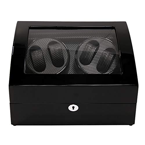 Preisvergleich Produktbild ZEIBER Uhrenbeweger Fur Automatikuhren 4 Uhren (4+6) -WB074,Black