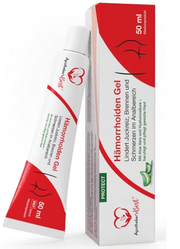 Apothekers Best Hämorrhoiden Gel 50 ml mit Aloe Vera und Hyaluronsäure Gel gegen Juckreiz Reizungen Brennen & Wundsein Medizinprodukt Hämorrhoiden Salbe